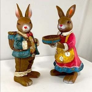 Mr. & Mrs. Rabbit Easter Figures